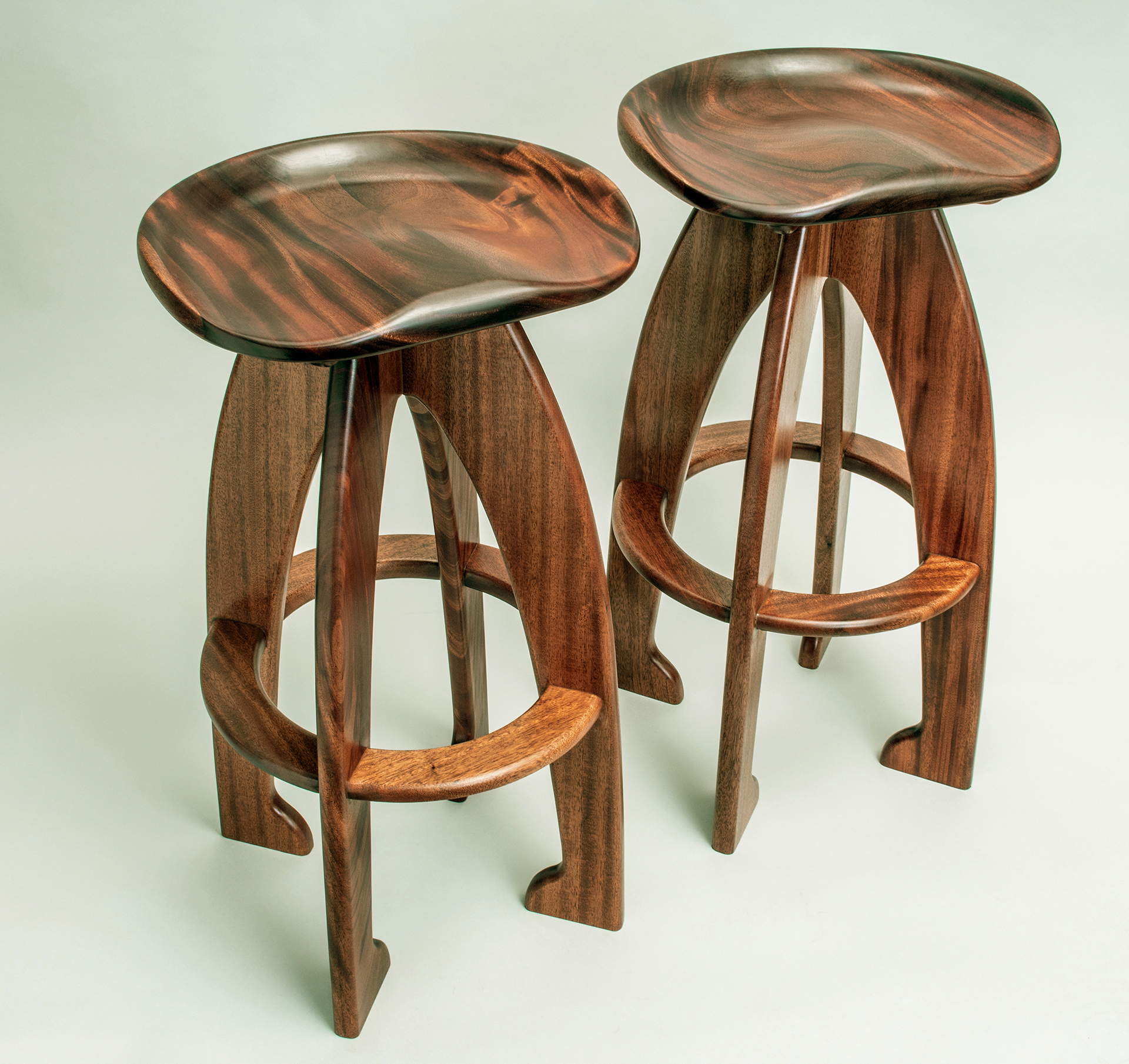 Mahogany Stools by Michael Childs